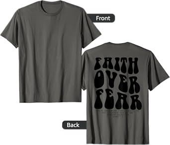 Faith Over Fear Bible Verse Aesthetic Christian T-Shirt