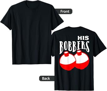 His bobbers her pole fishing couple matching T-Shirt