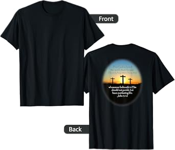 John 3:16 KJV Bible Verse (Printed on back) T-Shirt