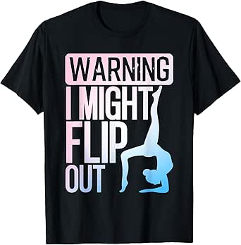 Cute Gymnastics Art For Girls Kids Women Tumbling Gymnast T-Shirt
