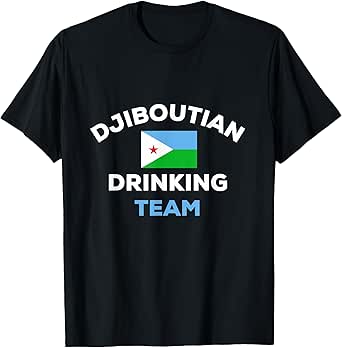 Djibouti Djiboutian Drinking Team Funny Beer Flag Matching T-Shirt