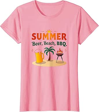Summer Beer Beach BBQ Tropical Party Vibes T-Shirt