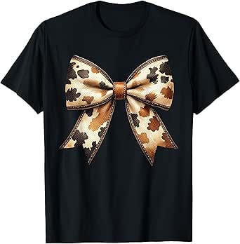 Coquette Bow Retro Vintage Western Country Graphic Cowgirl T-Shirt