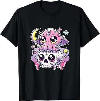 Kawaii Gothic Cthulhu Pastel Colors Gothic Goth Cthulhu T-Shirt