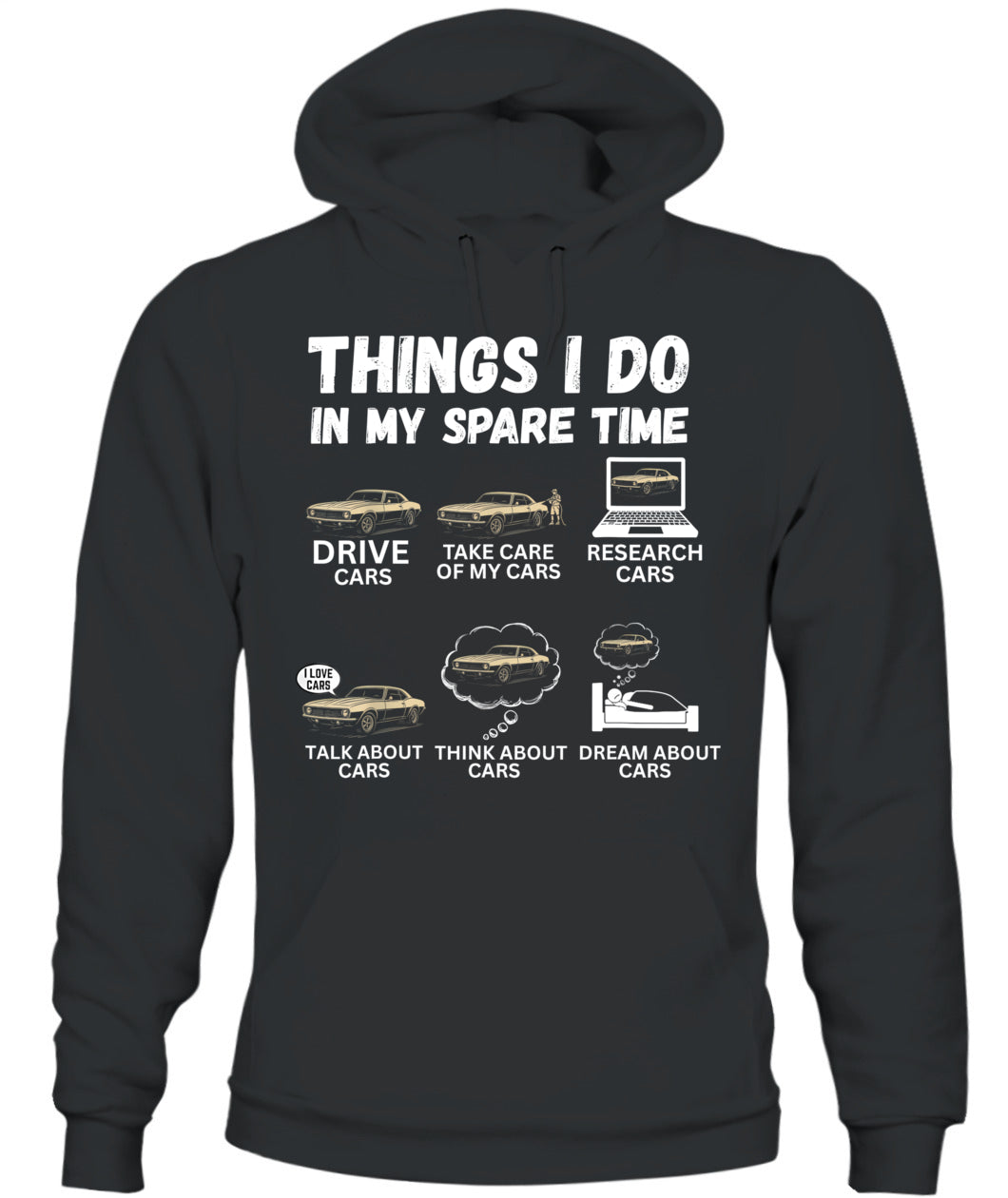 Things I Do In My Spare Time Funny Car Enthusiast Car Lover T-Shirt