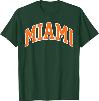 Retro Miami Men Miami Women Vintage Classic Orange Green FL T-Shirt