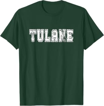 New Orleans Tulane T-Shirt, Unisex-Adults, Green, Small, Short Sleeve, T-Shirt