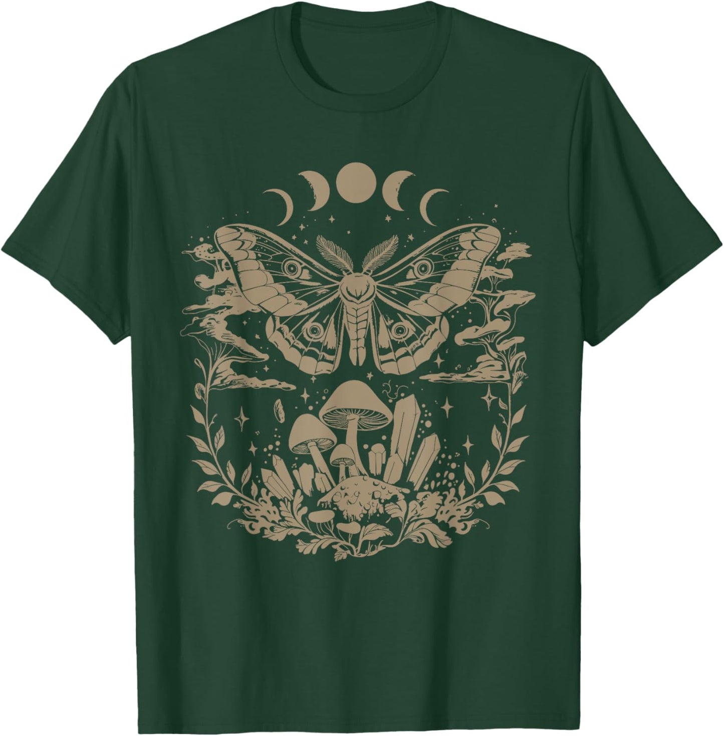 Cute Fairycore Moth Grunge Aesthetic Floral for Girls Women T-Shirt
