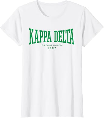 Kappa Delta Officially Licensed Clipart EST 1897 - Green T-Shirt