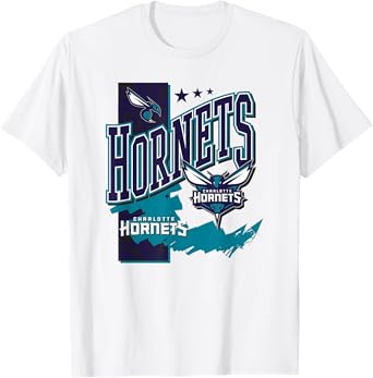 NBA Official Charlotte Hornets Barred Player T-Shirt