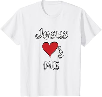 Jesus Loves Me Heart Boys Girls Youth Toddler Christian God T-Shirt