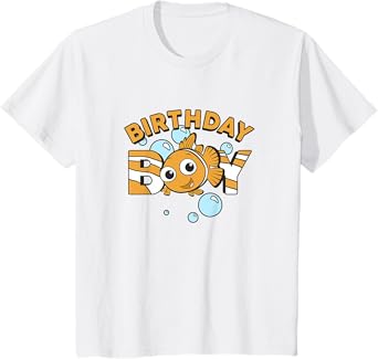 Kids Disney Pixar Finding Nemo Birthday Boy Cute Nemo Youth T-Shirt