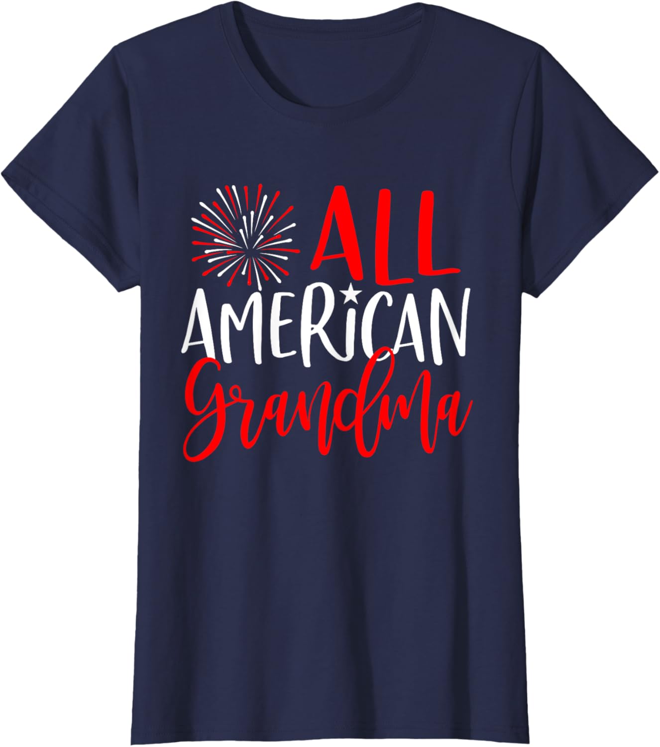 Womens 4th of July Family Matching Shirts All American Grandma T-Shirt