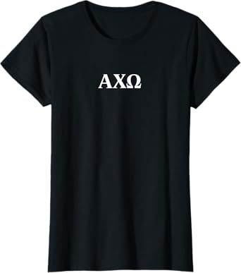 Alpha Chi Omega New White Lettered T-Shirt