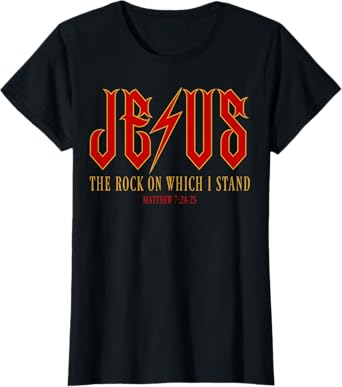 Christian Jesus Rock Band Matthew 7:24, Retro Vintage T-Shirt