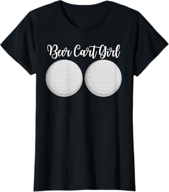 Beer Cart Girl Drink Cart Server Beverage Cart Funny T-Shirt