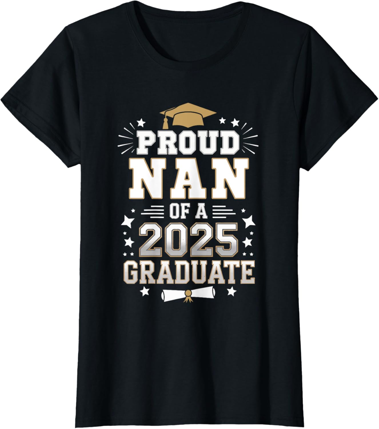 Proud Nan Of A Class Of 2025 Graduate Senior Graduation T-Shirt
