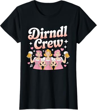 Dirndl Crew Oktoberfest Group Matching Beer Festival T-Shirt