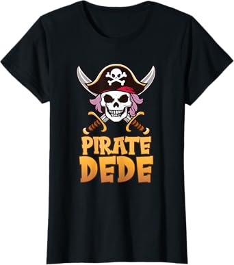 Pirate Dede Funny Captain Matching Grandma Halloween Costume T-Shirt