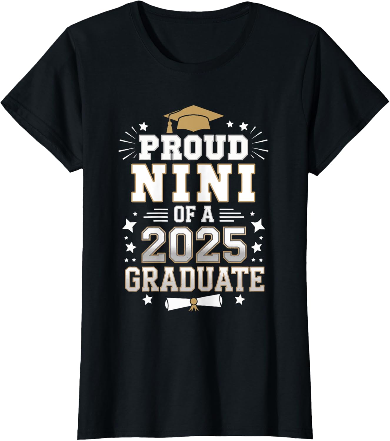Proud Nini Of A Class Of 2025 Graduate Senior Graduation T-Shirt