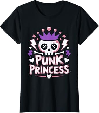 Woman Punk Princess Emo Skater Rocker T-Shirt
