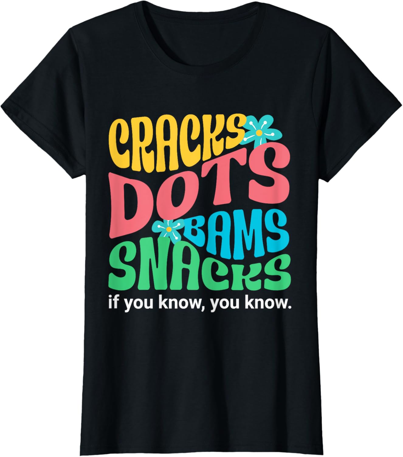 Retro Mahjong Cracks Dots Bams Snacks, Women Groovy Floral T-Shirt