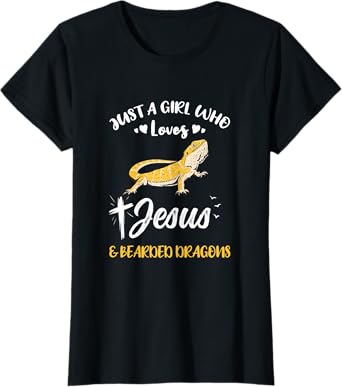 Just A Girl Who Loves Jesus And Bearded Dragons T-Shirt