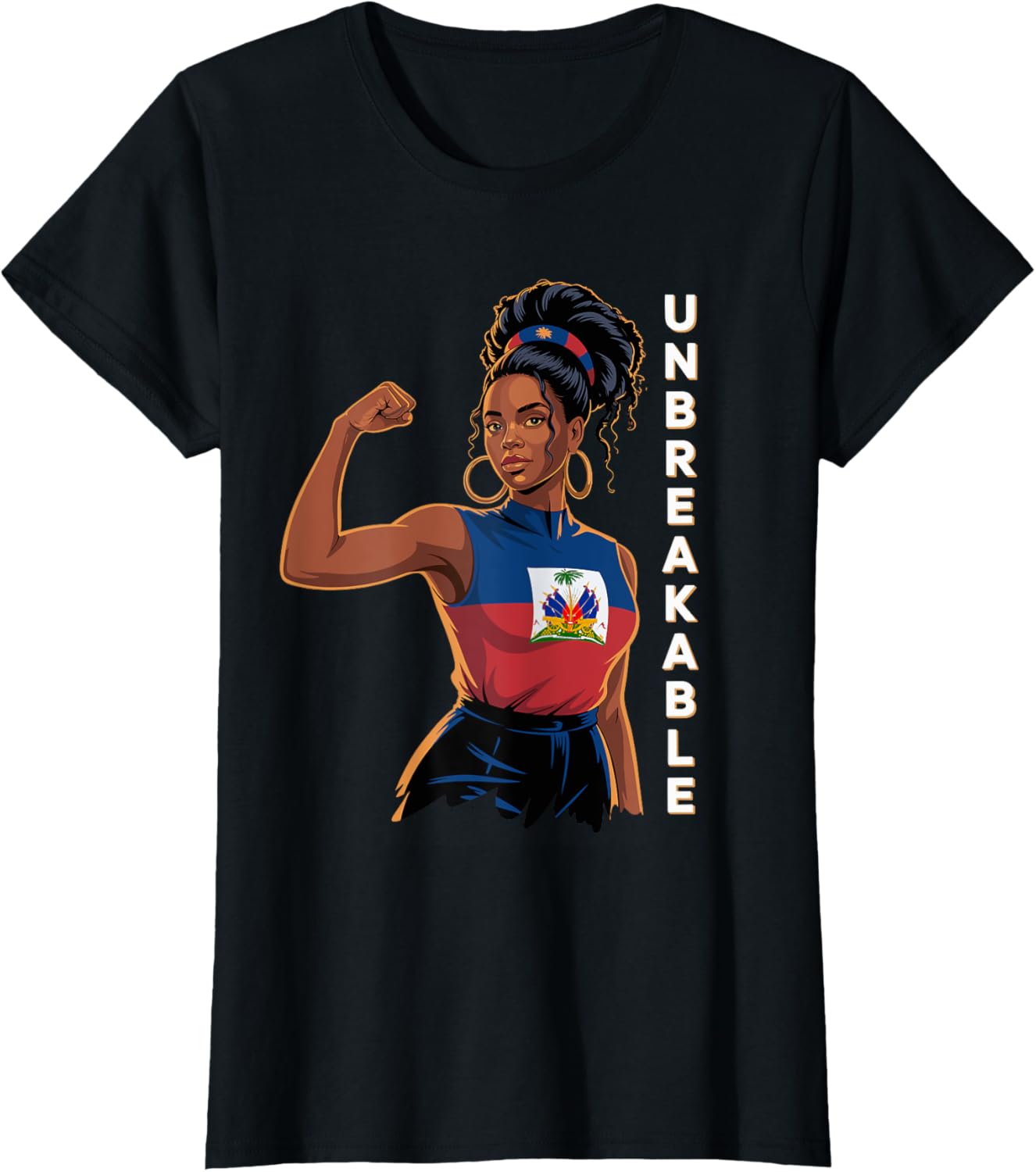 Ayiti Woman Unbreakable Haiti Independence Haitian Flag Day T-Shirt
