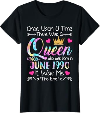 35 Years Old Birthday Girl 35 Birthday Queen June 1990 T-Shirt