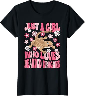 Just A Girl Who Loves Bearded Dragons Girls Kids T-Shirt