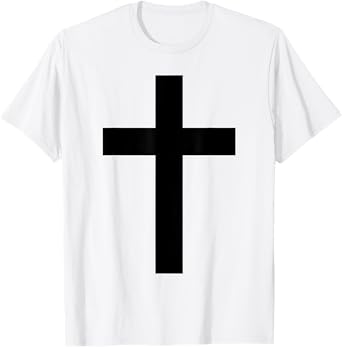 Black Cross White T-Shirt