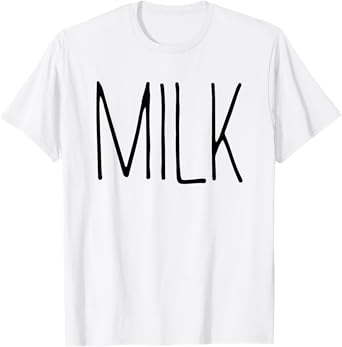Milk Shirt Adult Kids Men Women Milk Costume T-Shirt