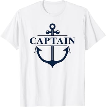 Captain & First Mate Matching Set Pontoon Boat Sailing T-Shirt
