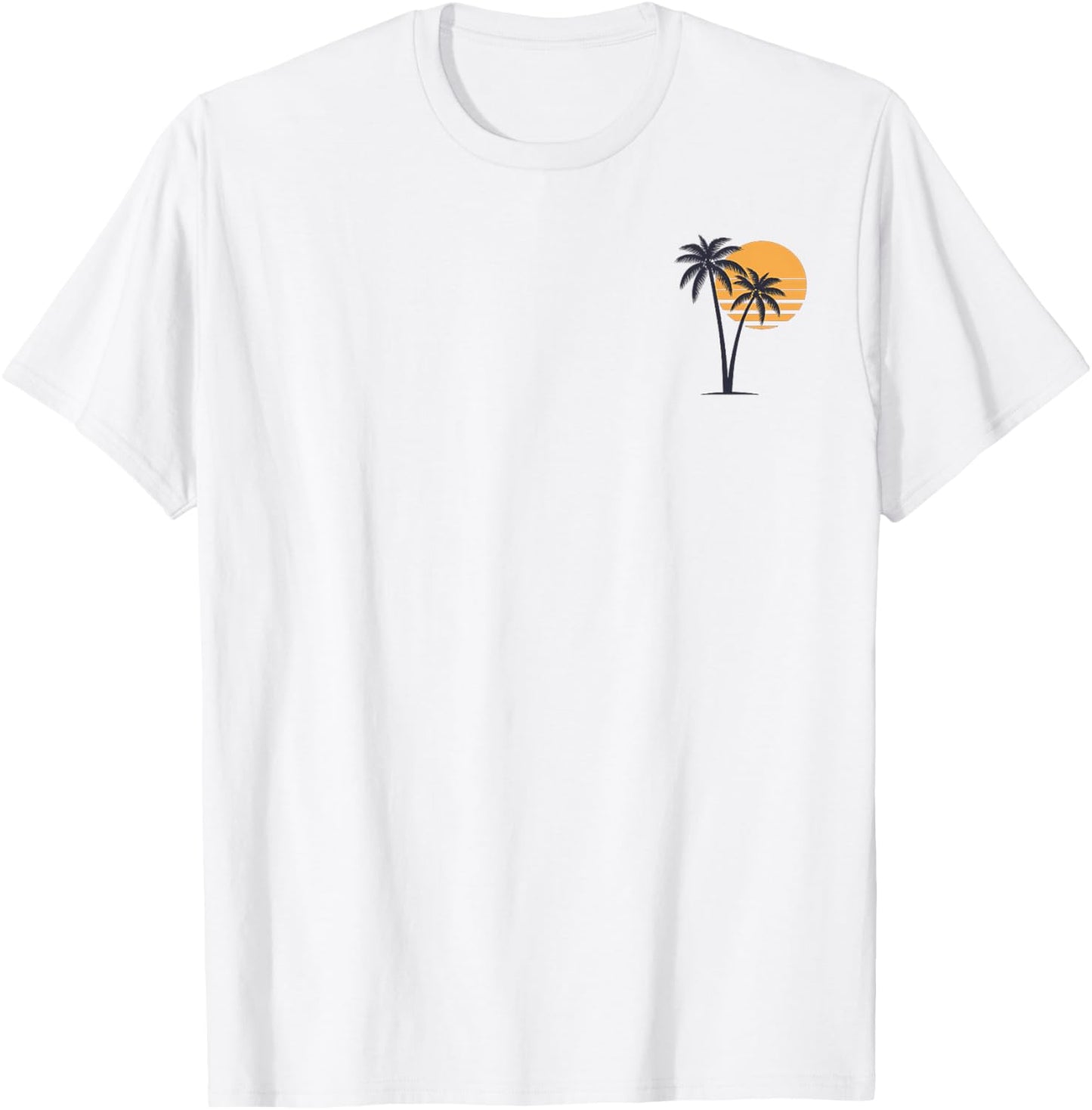 Summer Vacation Sunset Beach Palm Tree T-Shirt