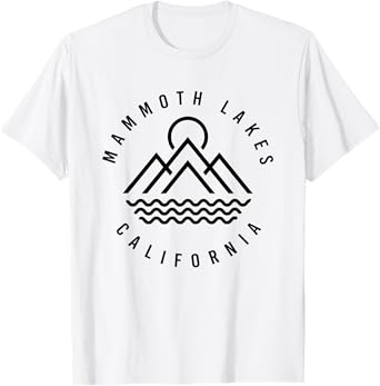 Mammoth Lakes Mountains California Hiking Outdoors Minimal T-Shirt