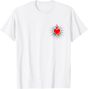 Sacred Heart Love Jesus Christ God Christian Church Religion T-Shirt