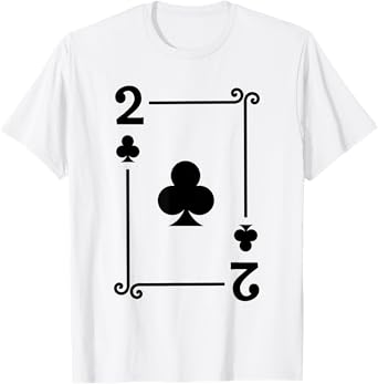 Playing Cards Costume - 2 Clubs Card - Two Card T-Shirt