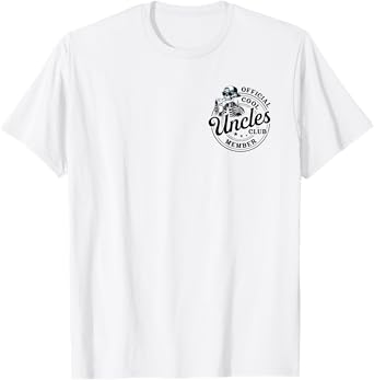 Cool Uncles Club Shirt Best Uncle Ever Pocket Uncle Skeleton T-Shirt