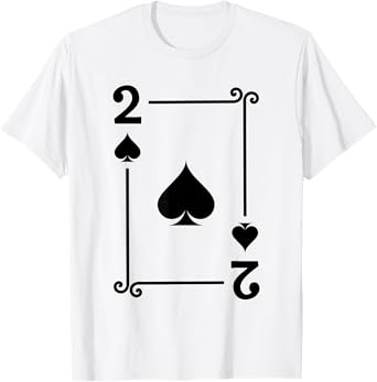 Playing Cards Costume - 2 Spades Card - Two Card T-Shirt