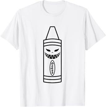 Scary Crayon Box Halloween Easy Costume Couples Adults Kids T-Shirt