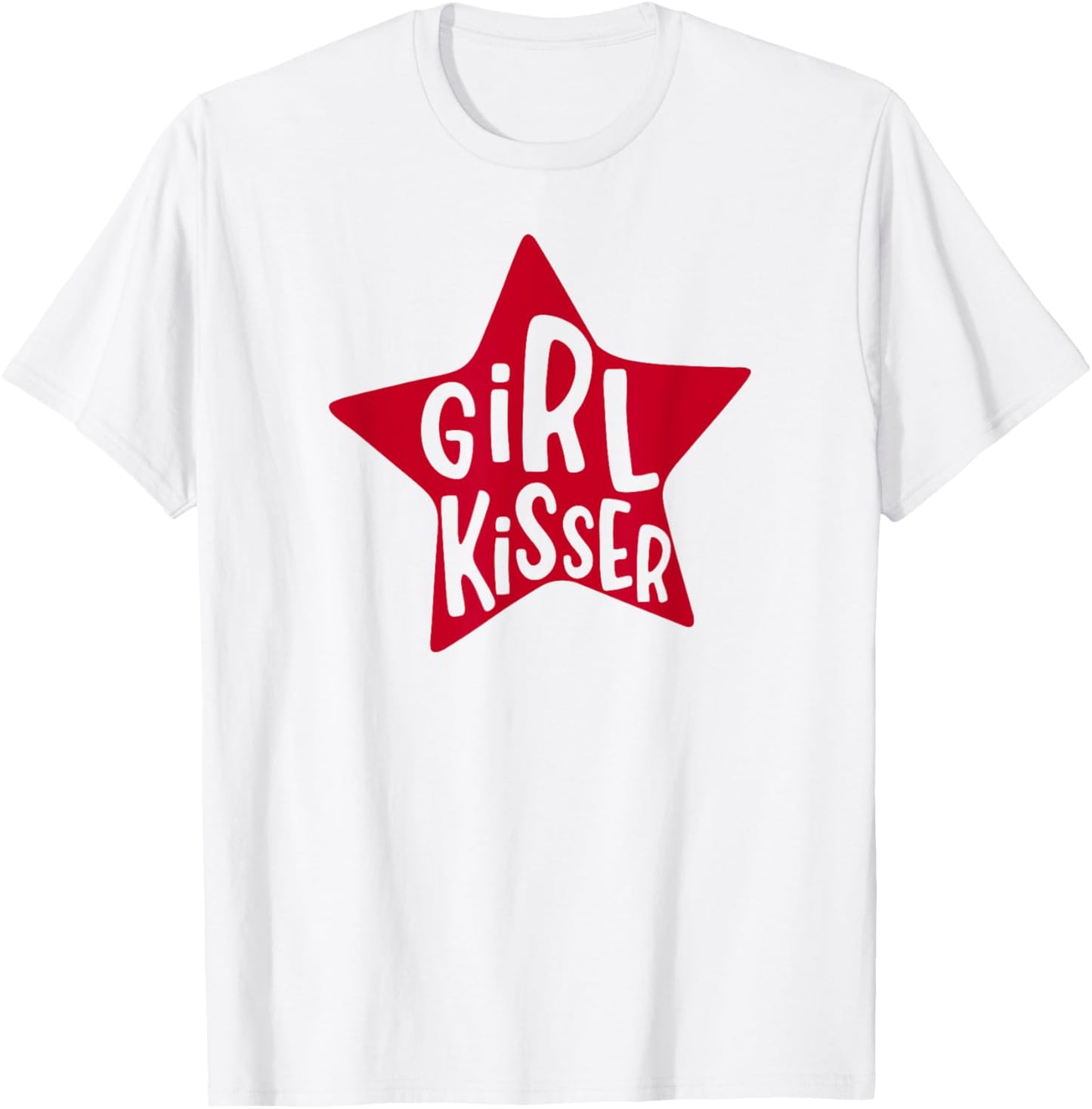 Retro Funny Girl Kisser Heart Love Lesbians LGBT Pride Month T-Shirt