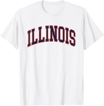 Retro Illinois Tee Vintage Illinois Blue Orange Throwback IL T-Shirt