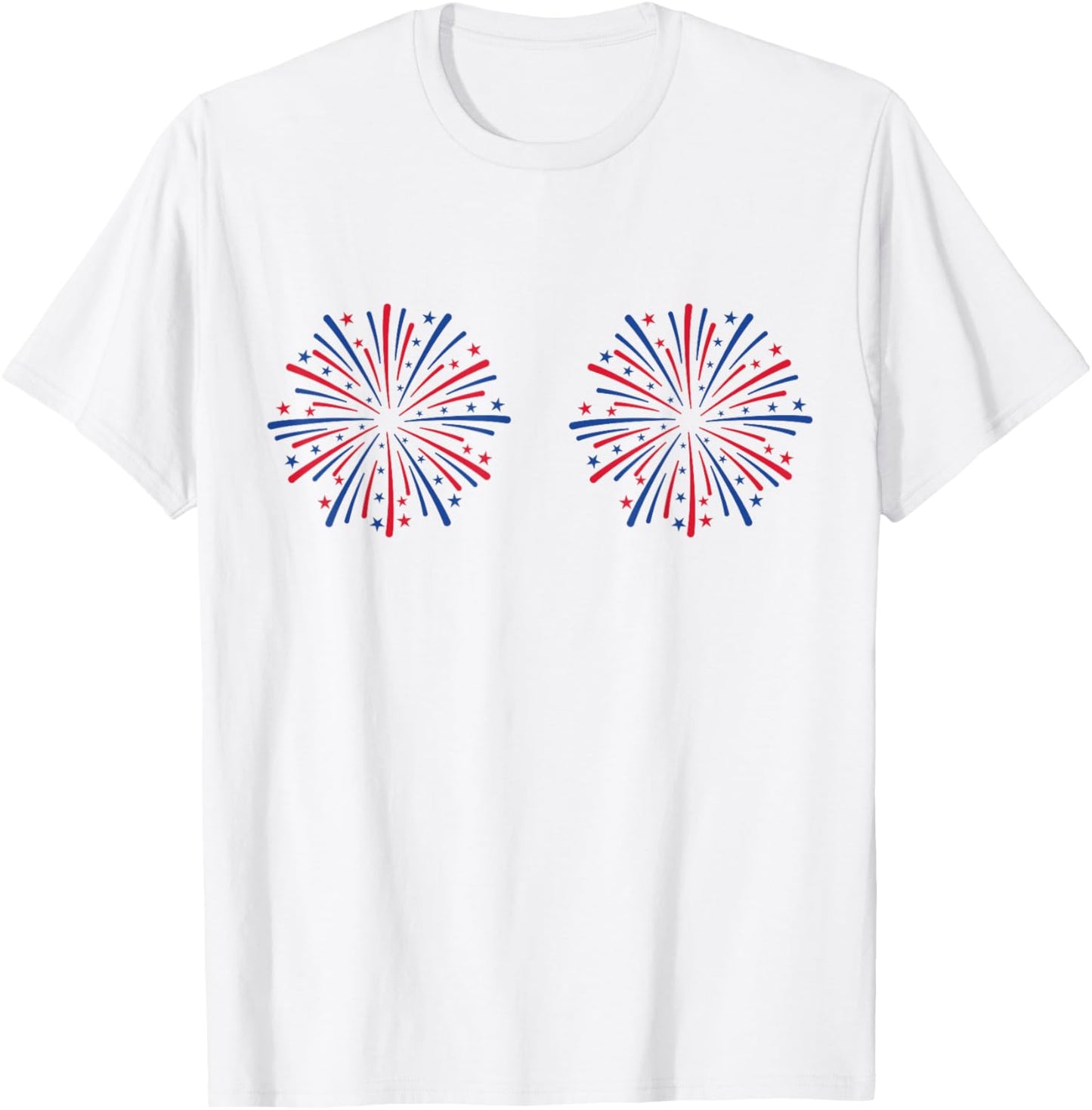 Just Here For The Fireworks Funny Shirt For Couple Men Women T-shirt