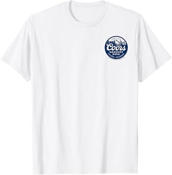 Coors Brewing Company Coors Banquet Beer Small Pocket Logo T-Shirt