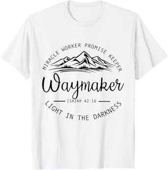 Vintage Waymaker Promise Keeper Miracle Worker Christian T-Shirt