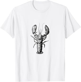 Lobster motif T-shirt, sea creature crab fisherman hoodie T-Shirt