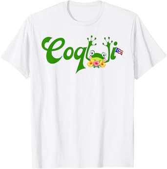 Funny Coqui Frog Puerto Rican Flag Boricua Puerto Rico Pride T-Shirt