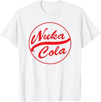Fallout Video Game Red Text Nuka Cola Circle Logo T-Shirt