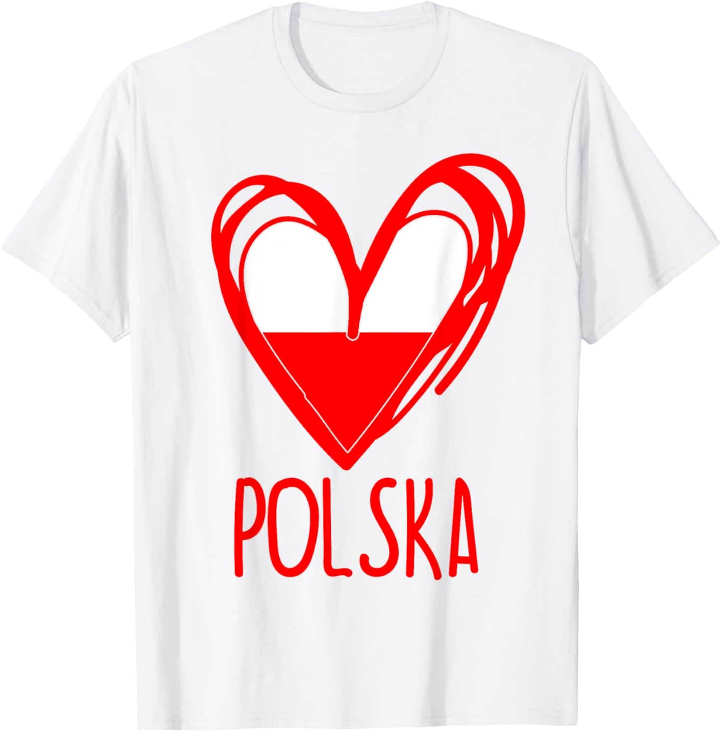 Polish Cute Heart Polska Poland Flag Boys Girls T-Shirt
