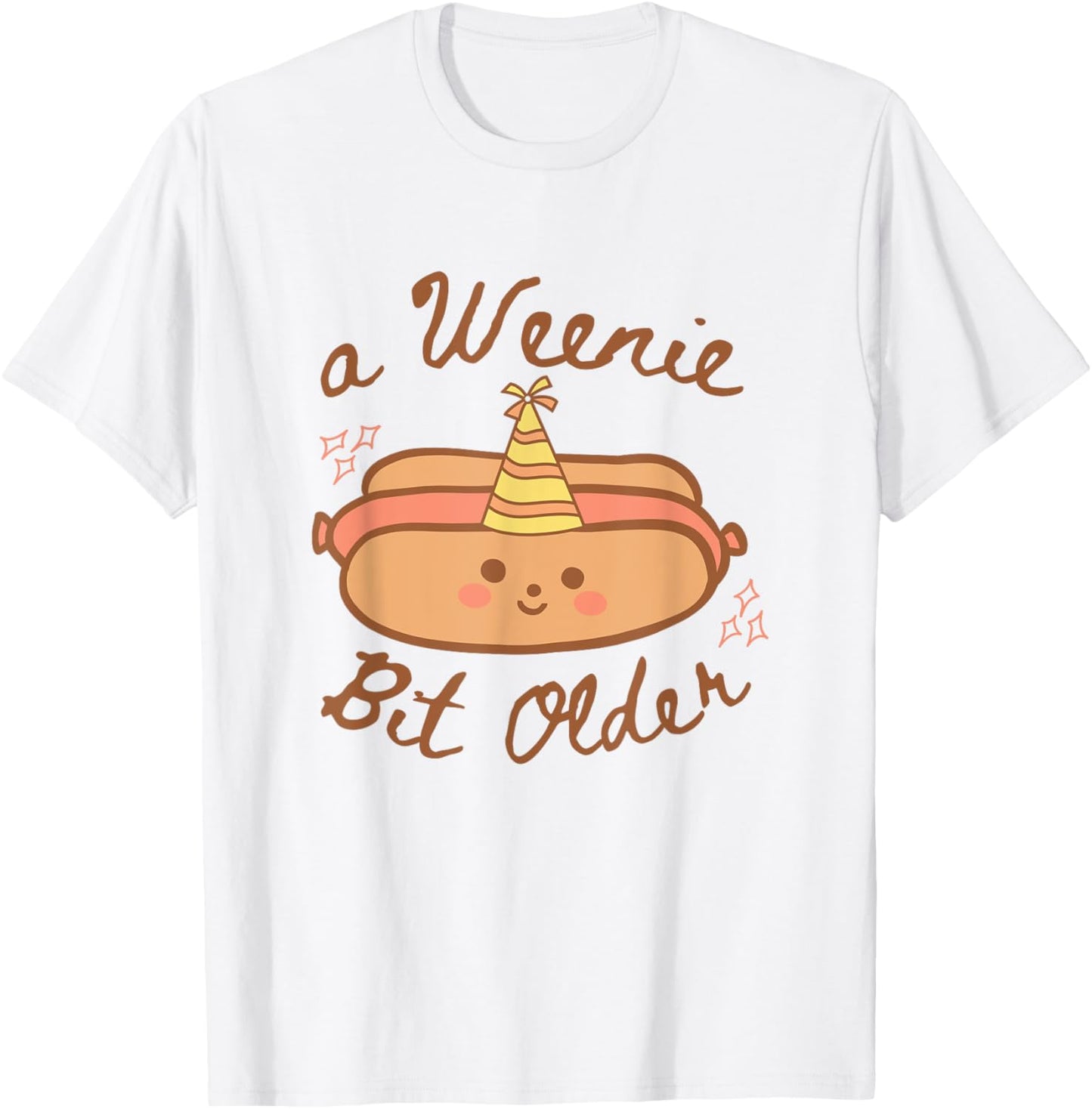 A Weenie Bit Older Cute Hot Dog Birthday Party T-Shirt